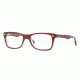 Ray-Ban Eyeglasses RX5228 with Rx Prescription Lenses 5112-5317 - Top Bordeaux / Transparent Red Frame, Demo Lens Lenses