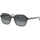 Ray-Ban John RB2194 Sunglasses, Black On Chevron Grey/Burgundy, 51, RB2194-13183A-51