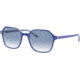 Ray-Ban John RB2194 Sunglasses, Blue On Vichy Blue/White, 51, RB2194-13193F-51