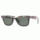 Ray-Ban RB2143 Bifocal Sunglasses - Gray/White/Blue On Black Frame / 50 mm Prescription Lenses, 1034-5022