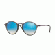 Ray-Ban RB2447N Sunglasses 62554O-49 - Trasparent Grey Frame, Blue Flash Gradient Lenses