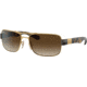 Ray-Ban RB3522 Sunglasses 001/13-64 - Arista Frame, Brown Gradient Lenses