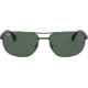 Ray-Ban RB3528 Sunglasses 006/71-61 - Matte Black Frame, Green Lenses