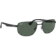 Ray-Ban RB3528 Sunglasses 006/71-61 - Matte Black Frame, Green Lenses