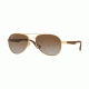 Ray-Ban RB3549 Single Vision Prescription Sunglasses, 58mm, Gold, RB3549-001-T5-58-SV