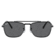 Ray-Ban RB3636 New Caravan Sunglasses, Black Frame, Dark Grey Lens, 55, RB3636-002-B1-55