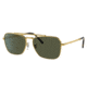 Ray-Ban RB3636 New Caravan Sunglasses, Legend Gold Frame, Green Lens, 55, RB3636-919631-55