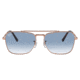 Ray-Ban RB3636 New Caravan Sunglasses, Rose Gold Frame, Clear Gradient Blue Lens, 55, RB3636-92023F-55