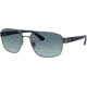 Ray-Ban RB3663 Sunglasses, Gunmetal, Blue Gradient Grey, 60, RB3663-004-3M-60