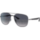 Ray-Ban RB3683 Sunglasses, Blue Gradient Polarized Lenses, Gunmetal, 56, RB3683-004-78-56