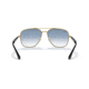 Ray-Ban RB3683 Sunglasses, Clear Gradient Blue Lenses, Black On Arista, 56, RB3683-90003F-56