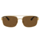 Ray-Ban RB3687 Sunglasses - Mens, Arista Frame, Brown Lens, Polarized, 58, RB3687-001-57-58