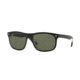 Ray-Ban RB4226F Sunglasses 60529A-59 - Top Matte Black On Trasparent Frame, Dark Green Polar Lenses