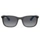 Ray-Ban RJ9076S Sunglasses - Kid's, Black On Rubber Blue Frame, Grey Gradient Polarized Lens, 49, RJ9076S-7122T3-49