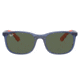 Ray-Ban RJ9076S Sunglasses - Kids, Transp Blue On Rubber Orange Frame, Dark Green Lens, 49, RJ9076S-712471-49