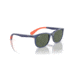 Ray-Ban RJ9076S Sunglasses - Kid's, Transp Blue On Rubber Orange Frame, Dark Green Lens, 49, RJ9076S-712471-49