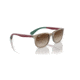 Ray-Ban RJ9076S Sunglasses - Kids, Transp Brown On Rubber Green Frame, Brown Gradient Lens, 49, RJ9076S-712313-49