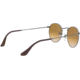 Ray-Ban ROUND METAL RB3447N Sunglasses 004/51-50 - Gunmetal Frame, Crystal Brown Gradient Lenses