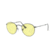 Ray-Ban Round Metal Sunglasses - Men's, Gunmetal Frame, Light Yellow 50 mm Lenses, RB3447-004-T4-50