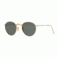 Ray-Ban Round Metal Sunglasses - Men's, Matte Gold Frame, Green 50 mm Lenses, RB3447-112-58-50