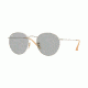 Ray-Ban Round Metal Sunglasses - Men's, Silver Frame, Blue 50 mm Lenses, RB3447-9065I5-50