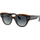 Ray-Ban Roundabout RB2192F Sunglasses, Black On Transparent Brown, 47, RB2192F-132241-47