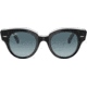 Ray-Ban Roundabout RB2192F Sunglasses, Black On Transparent, 47, RB2192F-12943M-47