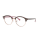 Ray-Ban RX4246V Progressive Prescription Eyeglasses, 49mm, Top Brown On Opal Pink, RX4246V-5886-49-PRO