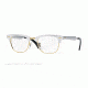 Ray-Ban RX6295 Single Vision Prescription Eyeglasses 2806-49 - Brusched Silver Frame
