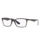 Ray-Ban RX7047 Bifocal Prescription Eyeglasses, 56mm, Transparent Grey, RX7047-5848-56-BI