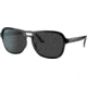Ray-Ban State Side RB4356 Sunglasses, Polarized Black Lenses, Black Transparent Black, 58, RB4356-654548-58