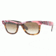 Ray-Ban Wayfarer II Bifocal Sunglasses RB2143 with Lined Bi-Focal Rx Prescription Lenses RB2143-102651-4722 - Lens Diameter: 47 mm, Frame Color: Top Text. Str. Pink. Vio On Hav
