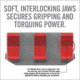 Real Avid Smart Jaws Tube-fit Sleeves, Grey, Red, Medium, AVSFJPF