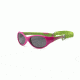 Real Kids Shades Cherry Pink/Lime Green Double Injection Flex Fit Removable Band Frame with PC Smoke Lens 4+, Girls 4EXPCPLM