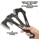 Reapr Chuk 3 Piece Throwing Axe Set, Stonewashed Stainless, 11023