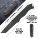 Reapr TAC Tanto Knife Set, 420 Stainless Steel, Stonewashed Stainless, 11008