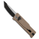 Reate Knives Reate EXO Mini Tanto Gravity Knife Tan Frag Al 2.6&quot; Two-Tone Elmax, Tan, Elmax, adult, BHQ-220098