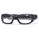 Rec Specs MX-31 Protective Eyewear Shiny Navy Blue Frame,Clear Lens, Unisex MX-31SHNB5317C