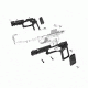 Recover Tactical 1911 Grips with Integrated Rail Adapter and Changeable Panels, Black Frame with Black and Phantom Gray Panels, CC3P-0104