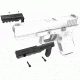 Recover Tactical RC12 Glock 17/22 Gen 1 and 2 Rail, Black, RC12-01