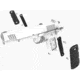 Recover Tactical RG11 Quick Change 1911 Rubber Grips T-REX, Black, RG11B