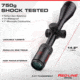 Red-Line Optics P-47 Thunderbolt II 6-24x50mm Rifle Scope,1in Tube, Second Focal Plane, Locking Turrets, Tactical/Hunting Reticle, Black/Red, N4-F6F3-8Z8E