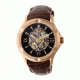 Reign Dantes Automatic Skeleton Dial Watch, Black/Dark Brown REIRN4706