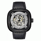 Reign Emery Automatic Skeleton Bracelet Watch, Silver/Black REIRN4806
