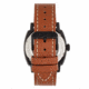 Reign Napoleon Automatic Semi-Skeleton Leather-Band Watch, Black/Brown, One Size, REIRN5805