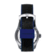 Reign Reign Elijah Automatic Rubber Inlaid Leather-Band Watch W/Date, Black/Blue, One Size, REIRN6501