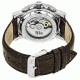 Reign Mens Stavros Automatic Skeleton Dial Crocodile-Embossed Leather Strap Watch Silver Bezel, Silver/Circle-shaped Case, Dark Brown/analog Dial, Silver Hands REIRN3701