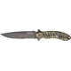 Remington FAST Fixed Knife, 440 stainless black coated partially serrated clip, MossyOak Obsession camo rubber overcoat handle R19786
