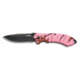 Remington Sportsman Series F.A.S.T. 2.0 Medium Folding Knife, 3.25 in Blade Length, Mossy Oak Pink Camo Aluminum Handle R11609