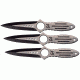 Renegade Tactical Steel G4 Stryker  Triple Set Thrower Knives, Silver RT129